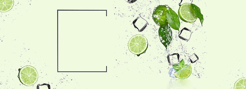 小清新护肤品绿色背景banner