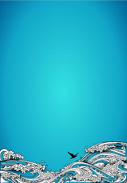 矢量创意海洋浪花背景