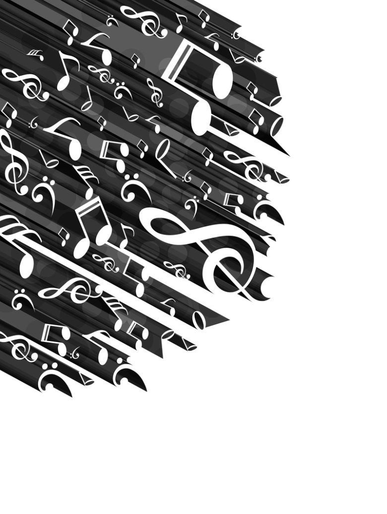 矢量创意音乐音符背景素材