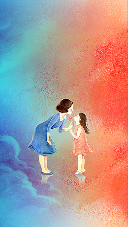 妇女节手绘卡通海报背景素材