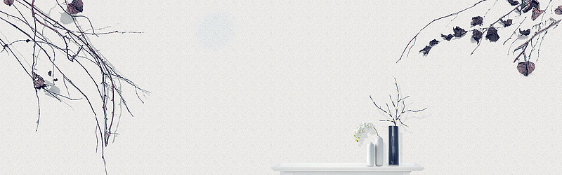 简约素雅花艺banner
