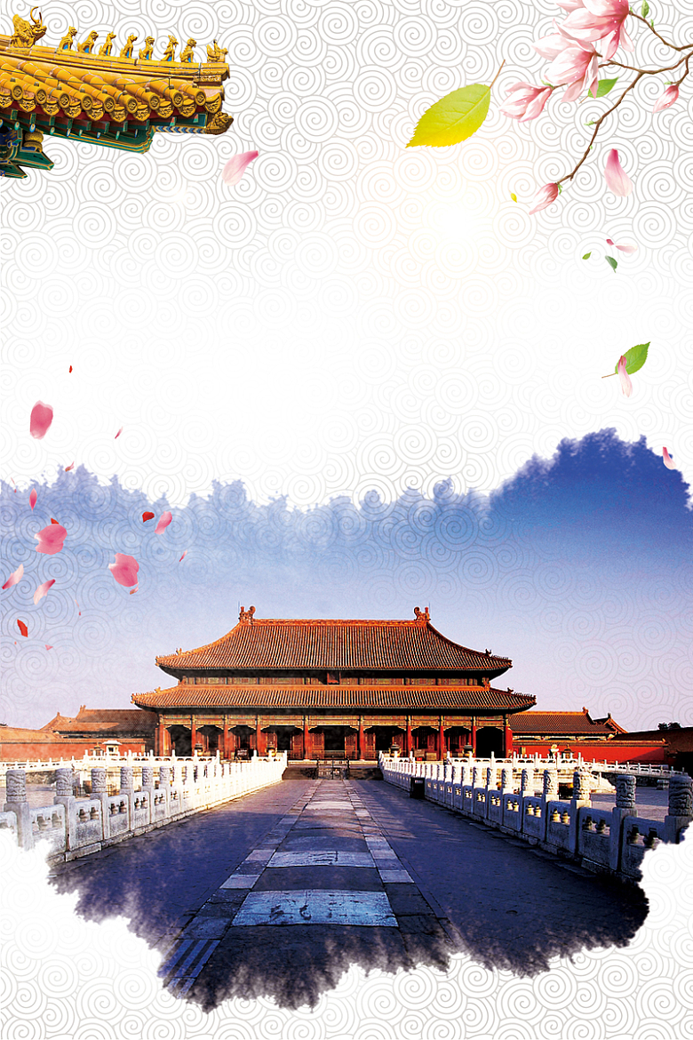 北京创意古建筑中国风背景