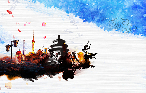 中国风创意中国梦党建展板海报背景