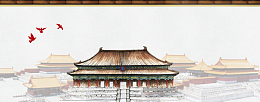 八一建军节大气手绘天安门白色背景