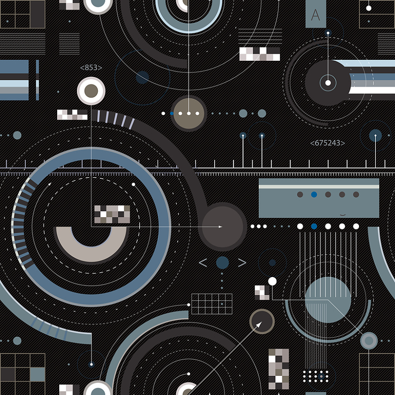 黑科技科幻设计引擎图纸高科技未来飞船海报