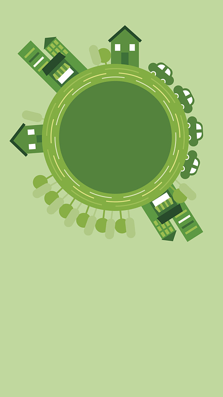 扁平地球日生态景观h5主图