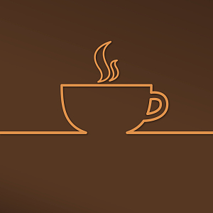 简约线条卡通咖啡厅菜单海报背景素材