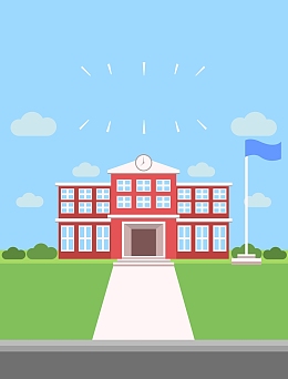 几何学校海报背景