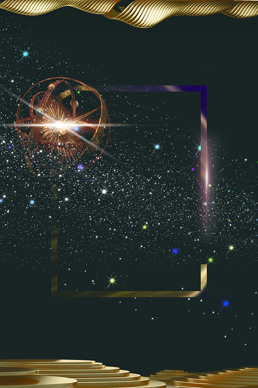 高端土豪金黑金房地产开业促销楼盘海报背景