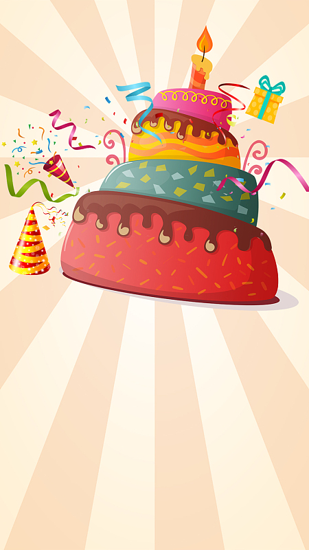 1周岁生日贺卡h5背景psd源文件下载