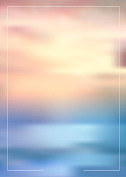 卡通质感毛玻璃夏季清凉促销海岸背景素材