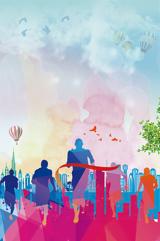 秋季运动会海报背景素材