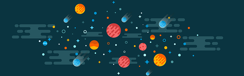 扁平星空AI矢量banner