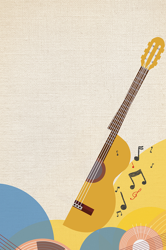 吉他音乐海报背景