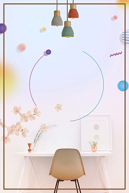 时尚简约创意家具促销背景