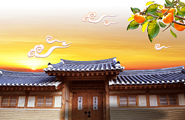 古代建筑海报背景素材