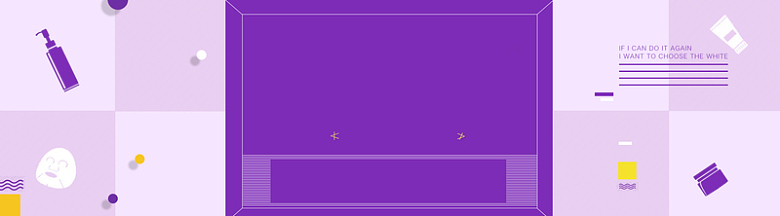 电商边框紫色banner背景