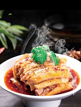湖南特色菜口水鸡美食美食