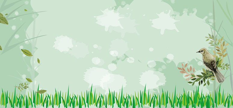 312植树节绿色晕墨简约绿色banner
