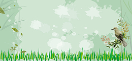 312植树节绿色晕墨简约绿色banner