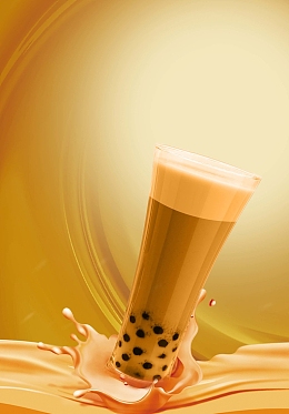 奶茶店海报背景素材