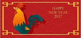 2017鸡年过年新年banner背景