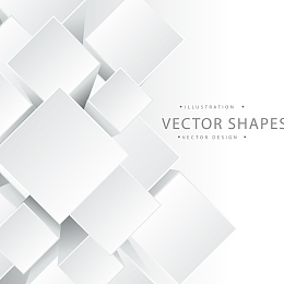 立体几何方块白色简约背景素材