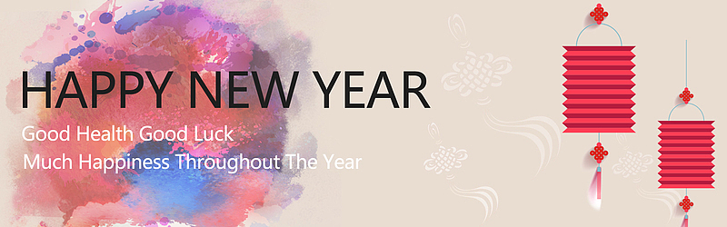 新年中国风水墨淡化海报背景