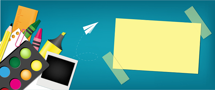 淘宝扁平蓝色教学用品海报banner