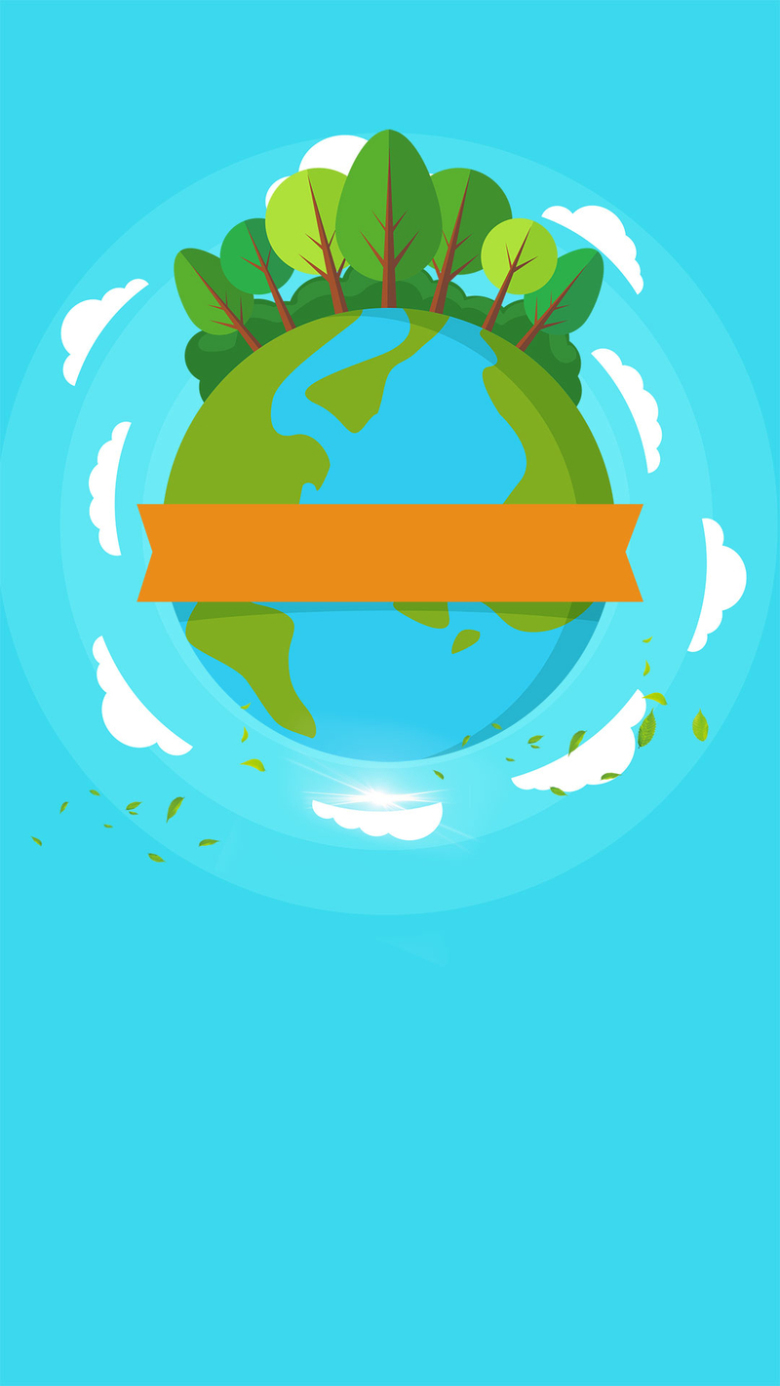 扁平,世界环境日,背景素材,地球,psd分层,h5,环保,指数,树,保护环境