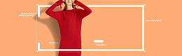 天猫秋季女士毛衣简约时尚橙色banner