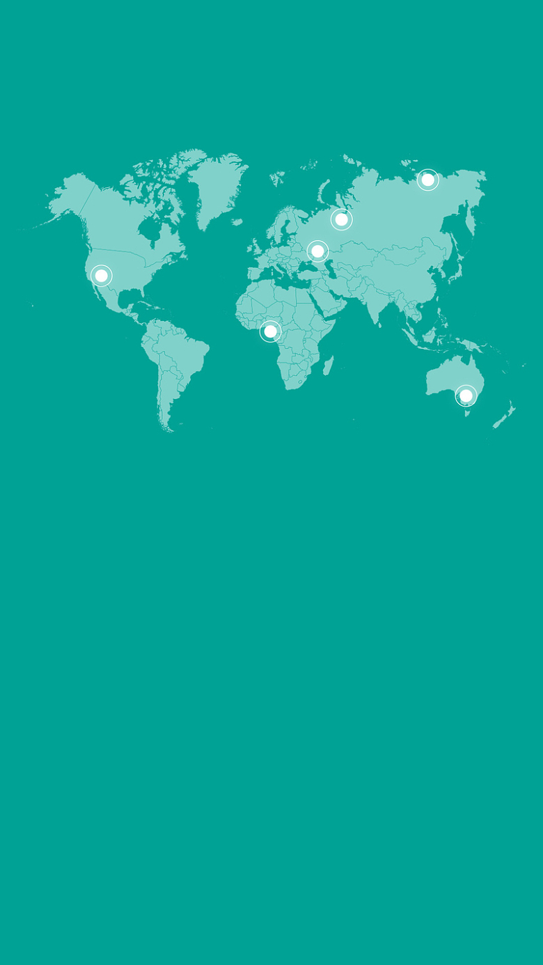 绿色扁平世界地图标注H5背景素材