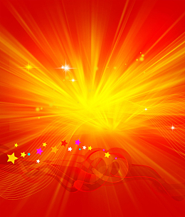 黄色放射光背景