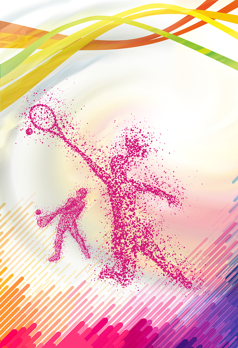 青少年网球运动比赛海报背景素材
