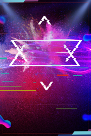 抖音宣传海报(3543x5315)psd高清jpg质感烟雾彩色电商banner背景(1920x600