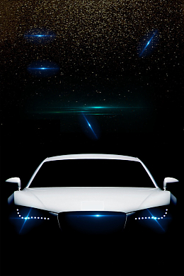 黑色神秘大气汽车海报背景