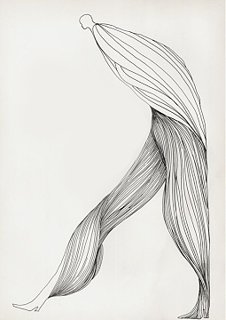 极简人物站立背景