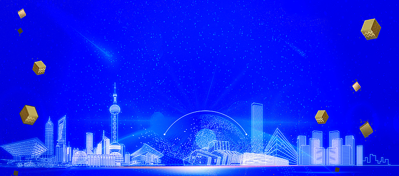 互联网金融科技商务蓝色海报Banner