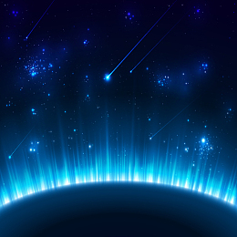 宇宙中的蓝色星球背景