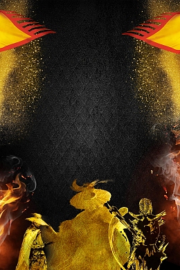 黑金创意英雄贴招聘背景模板