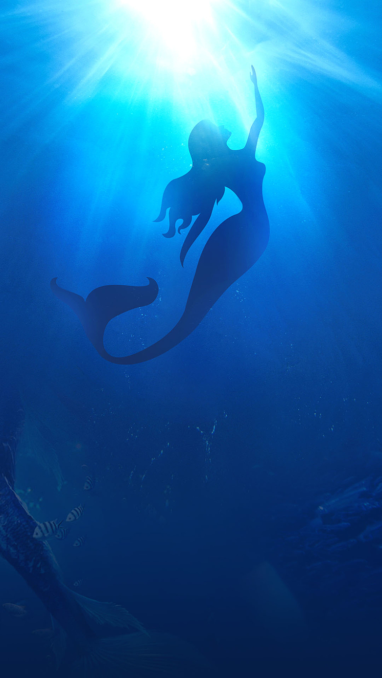 蓝色深海美人鱼h5背景