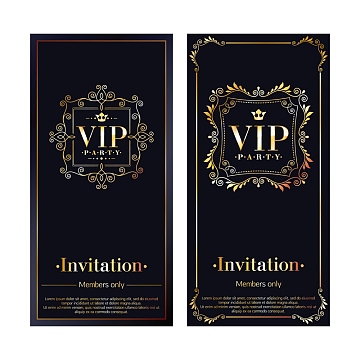 金色欧式VIP会员卡背景素材