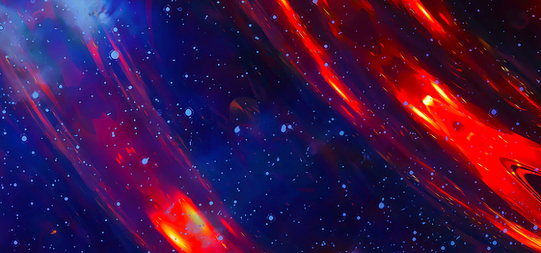 星空科幻红色娱乐海报背景