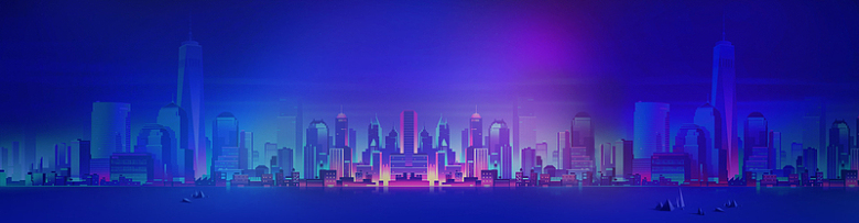 城市夜景紫色背景素材
