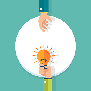 创意思维分享插画矢量素材背景