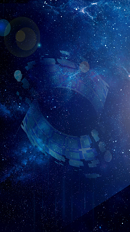 大气星空科技H5蓝色背景psd源文件下载