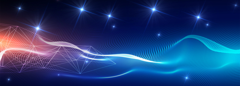 科技感蓝色大气商务时尚psd分层banner