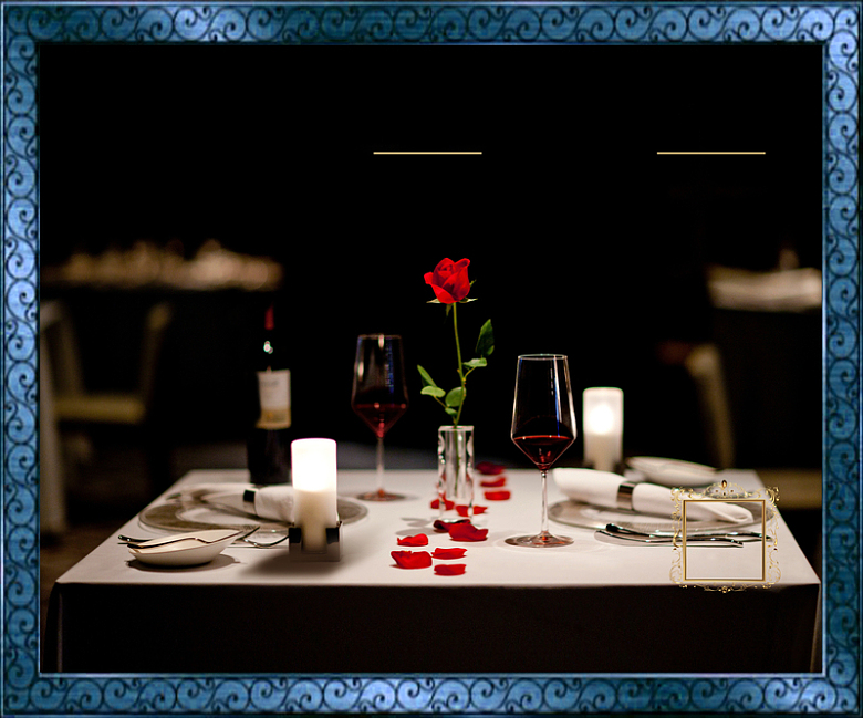 大气红酒餐厅深蓝色背景素材