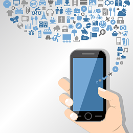 扁平化手机APP推广背景素材