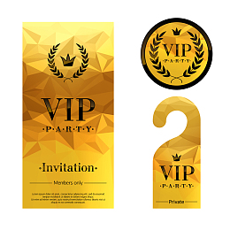 金色几何VIP会员卡背景素材